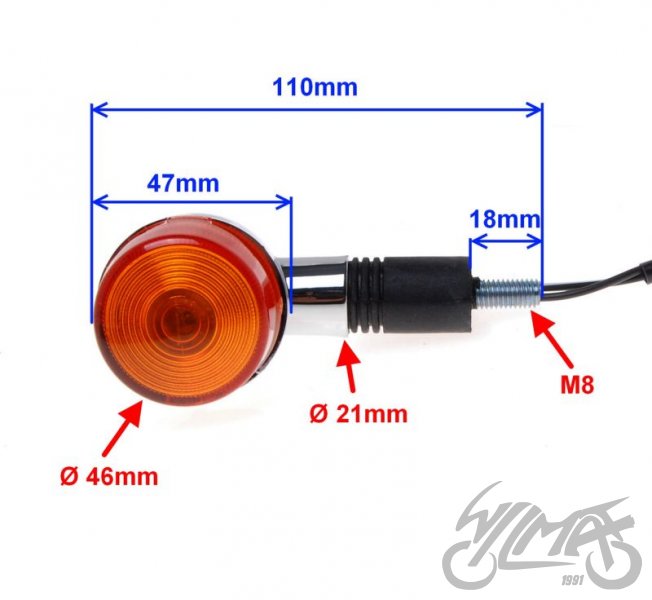 Blinkr, blikač Suzuki BANDIT 250, 400 - pravý přední