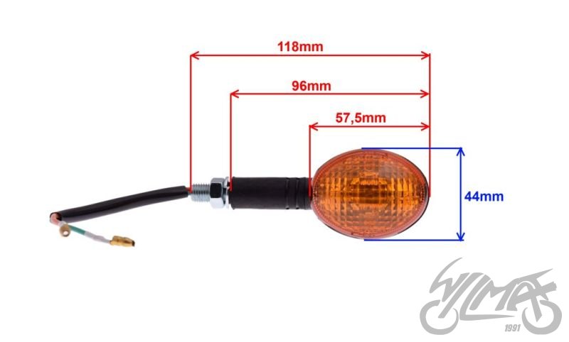 Blinkr halogenový s homologací - levý