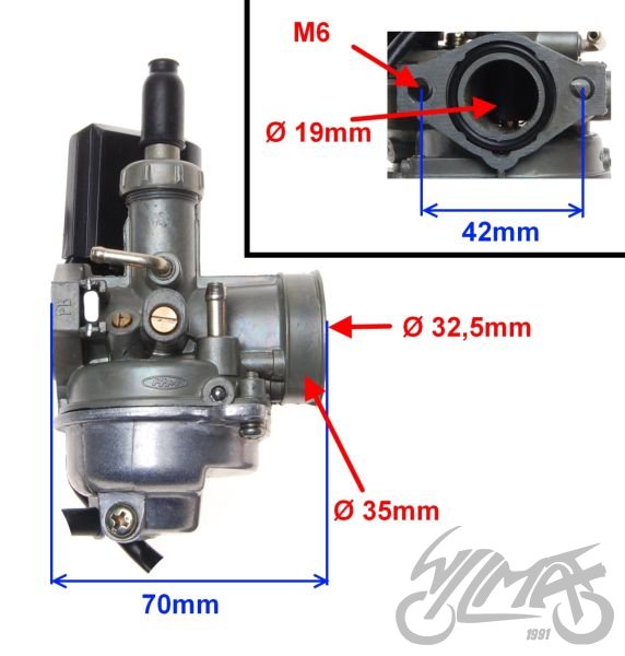 Karburátor Honda Dio 50 - 15mm difuzor