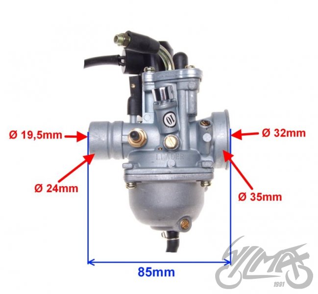 Karburátor Keeway 50 2T - 15,5mm difuzor