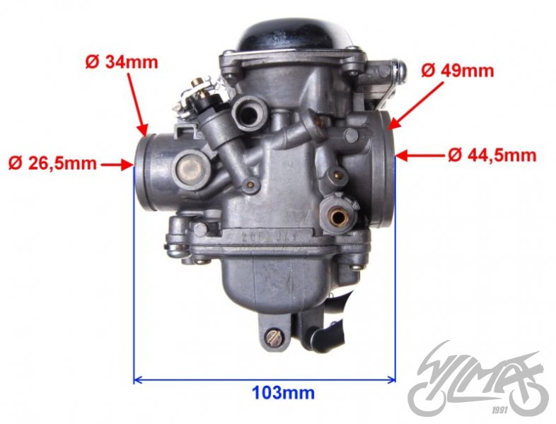 Karburátor motocyklu Kingway Chopper 250