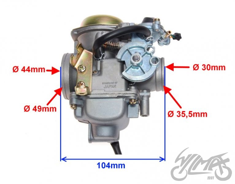 Karburátor čtyřkolky ATV 250